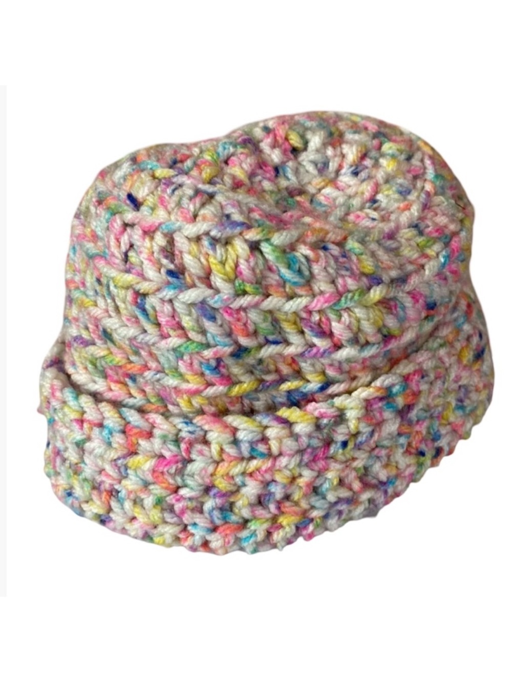 Hand Crafted Colorful Cable Knit Knitted Baby Hat Handmade